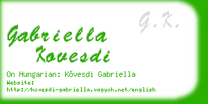 gabriella kovesdi business card